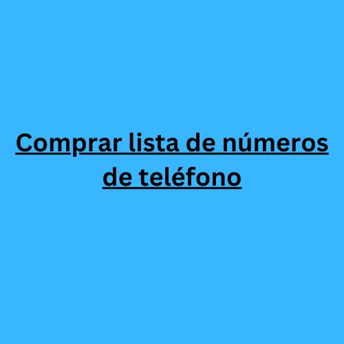 comprar lista de números de teléfono