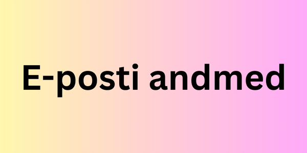 e-posti andmed