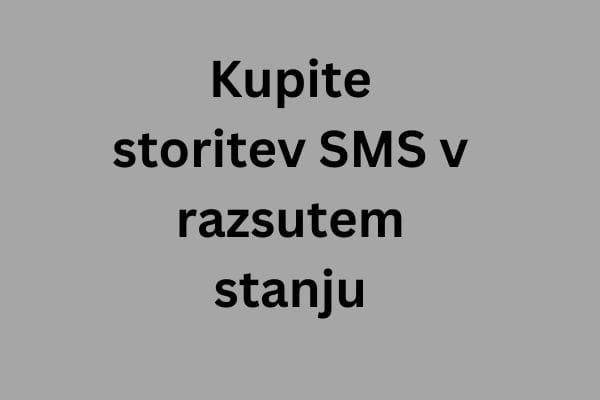 Kupite storitev SMS v razsutem stanju