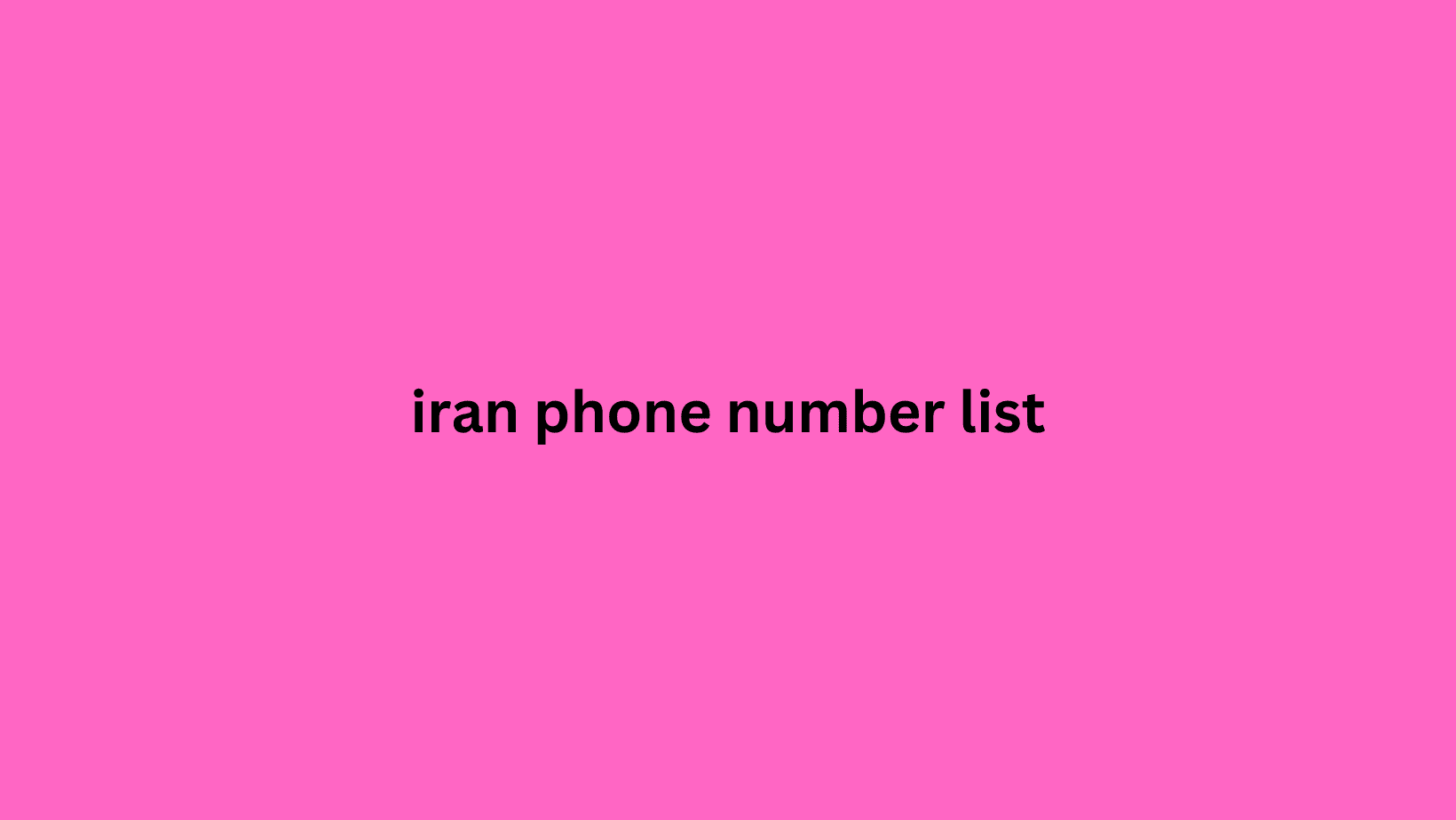 iran phone number list