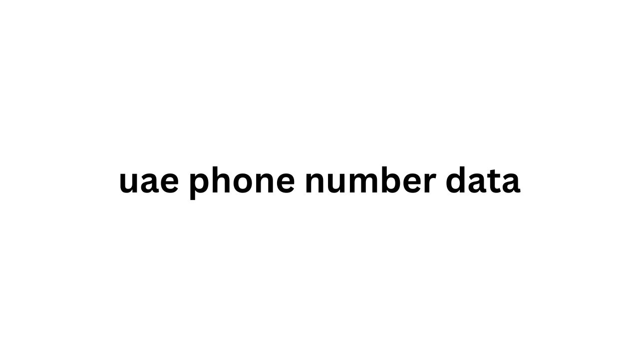 uae phone number data